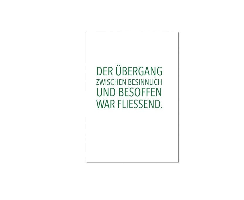 17;30, POSTKARTE besinnlich und besoffen