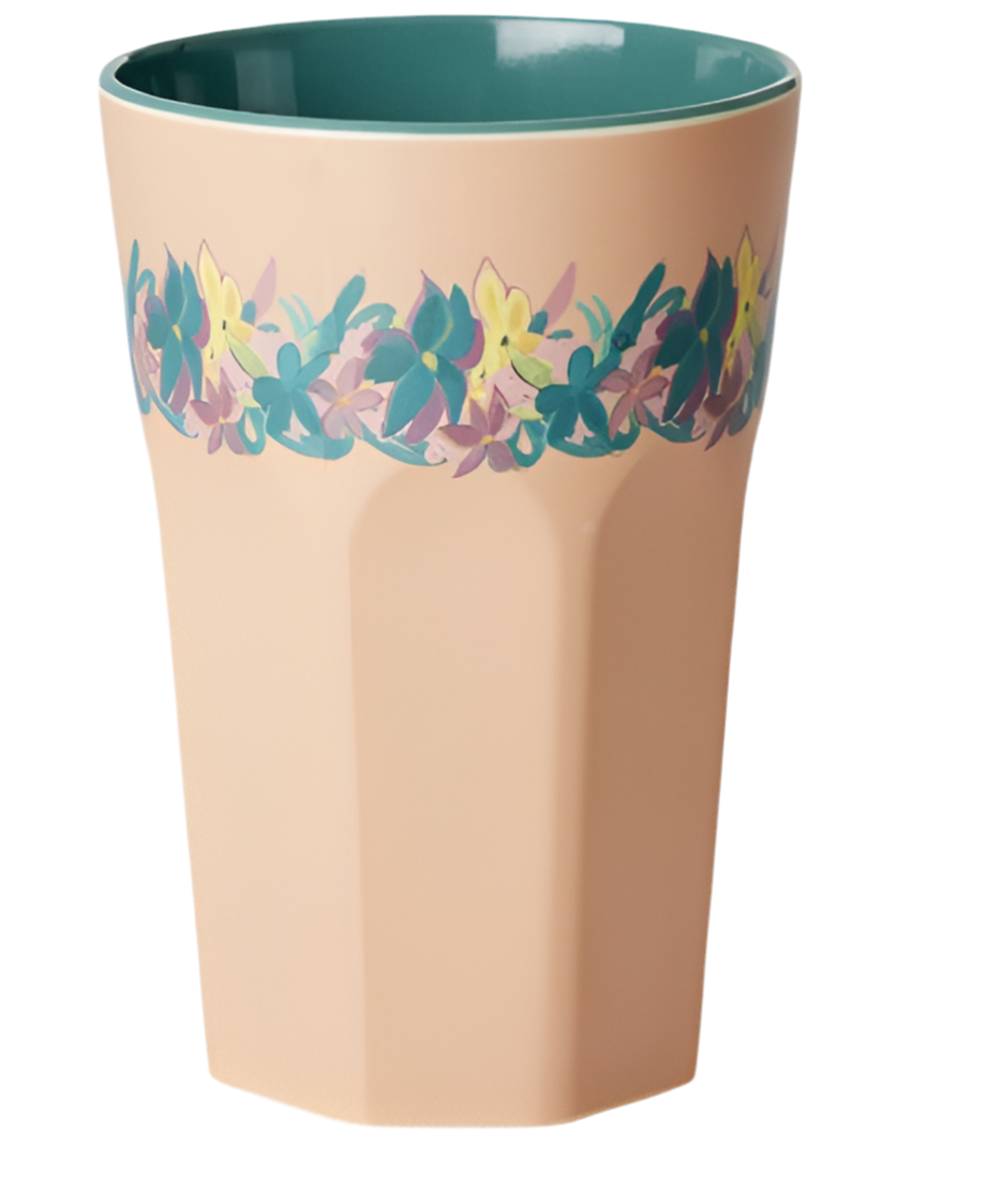 RICE Melaminbecher BLUMEN KRANZ