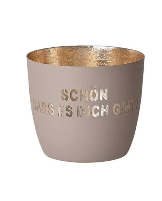 GIFTCOMPANY Windlicht Madras SCHÖN, DASS ES DICH GIBT