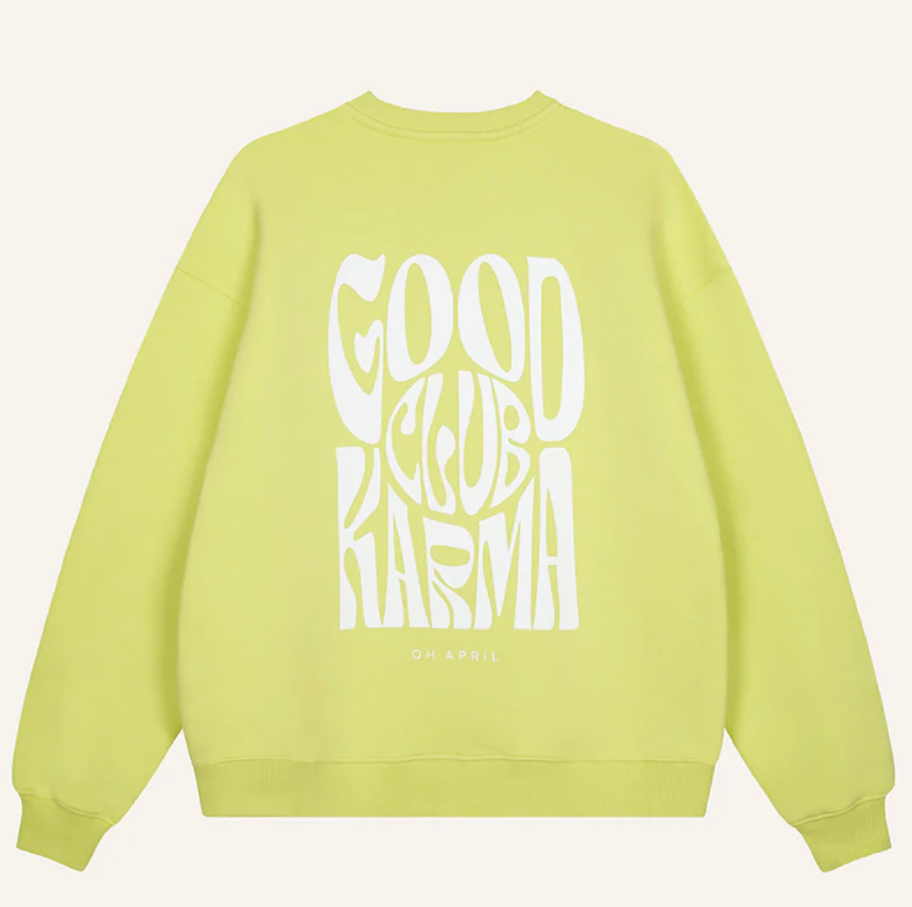 OH APRIL Good Karma Club Sweatshirt LIMETTE