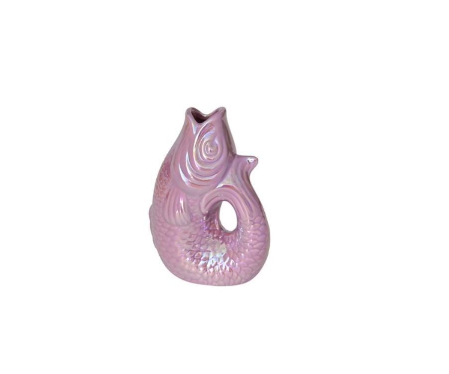 GIFTCOMPANY, Karaffe Fisch Vase Monsieur Carafon, Größe XS, Farbe Lila schimmernd