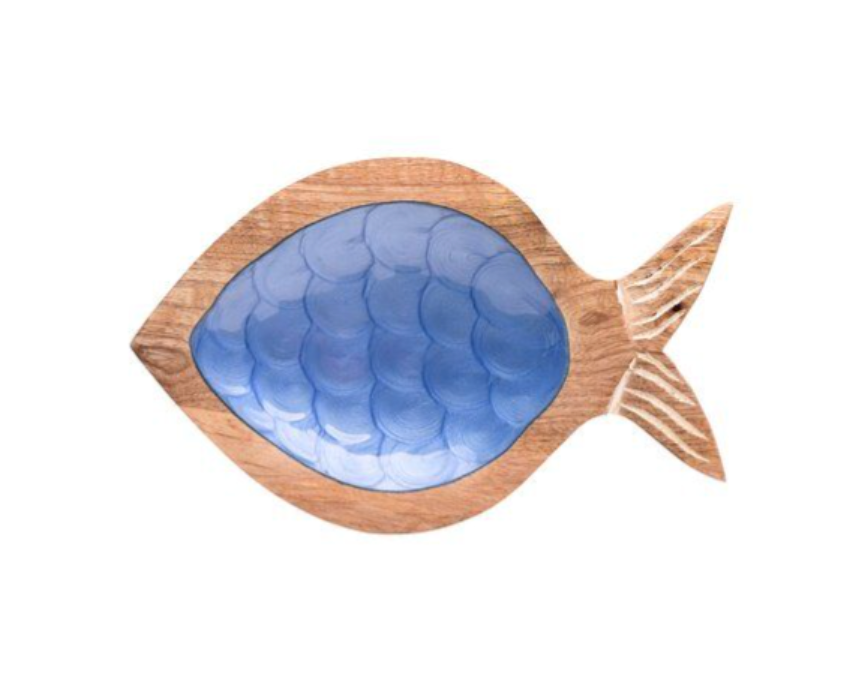 GIFTCOMPANY, Tablett, Fischform, XS, BLAU