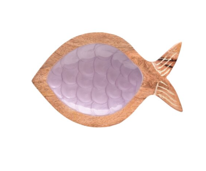 GIFTCOMPANY, Tablett, Fischform, XS, FLIEDER