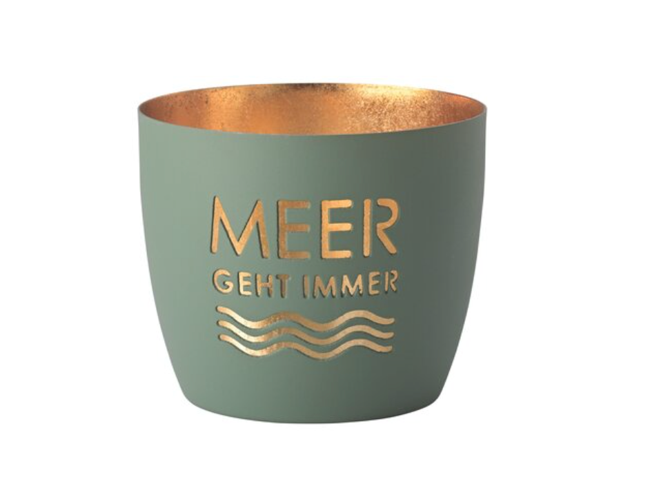 GIFTCOMPANY Windlicht Madras MEER GEHT IMMER