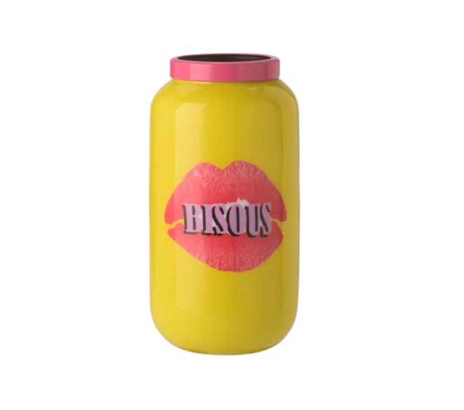 GIFTCOMPANY Vase mit Metallring, BISOUS