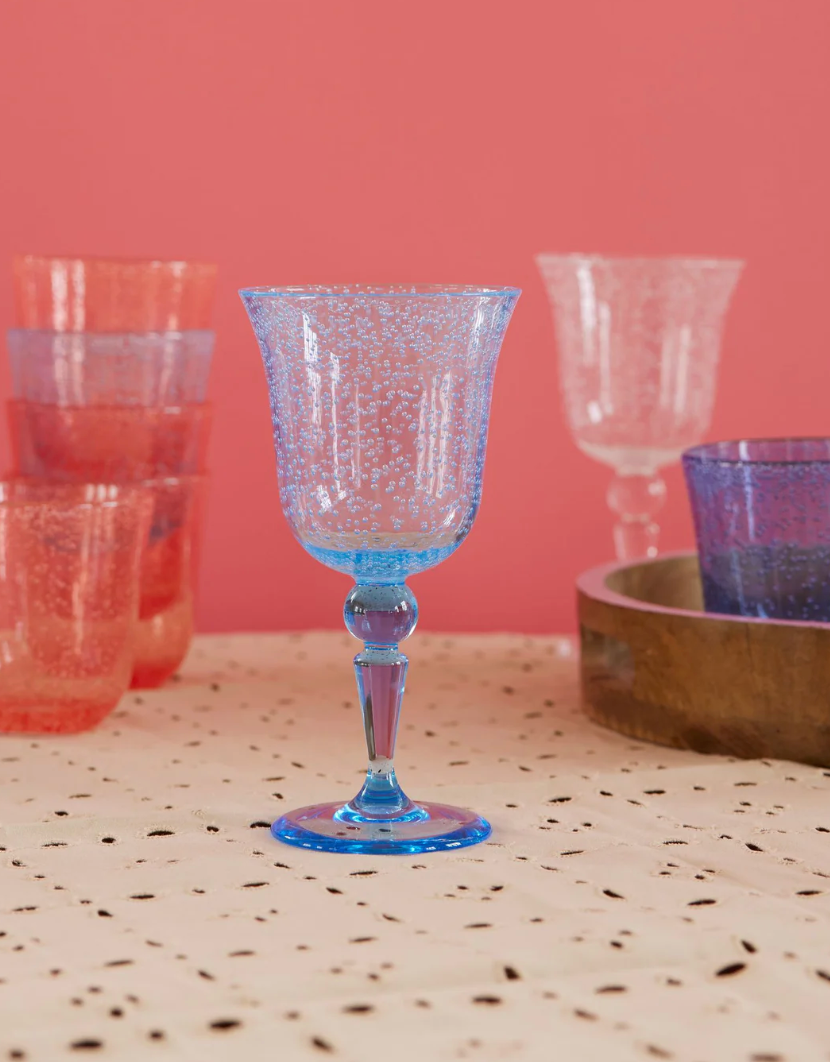 RICE Acryl Glas, Bubble Weinglas, Farbe Mint