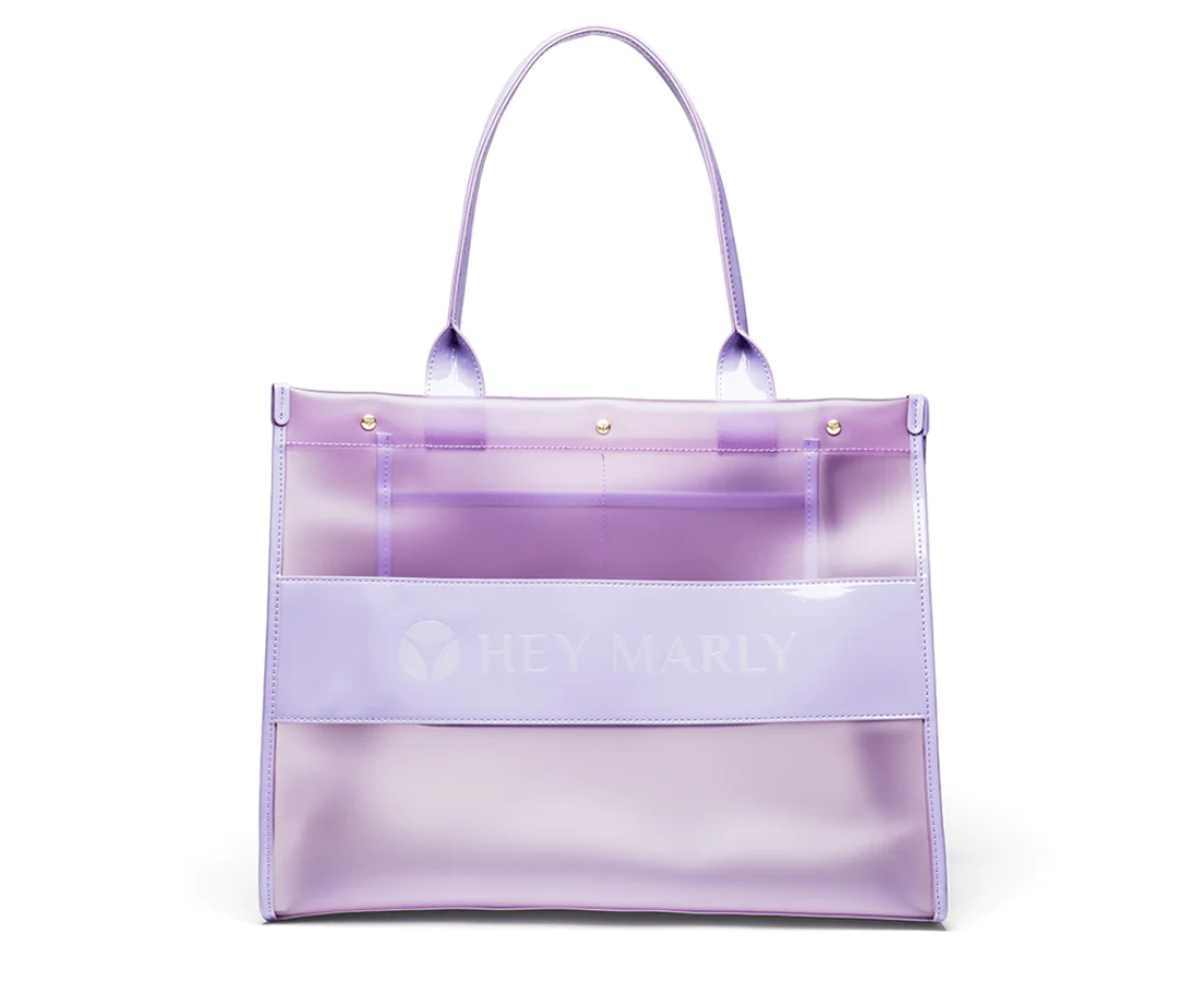 HEY MARLY Tasche Transparent Signature Bag, Farbe Lila