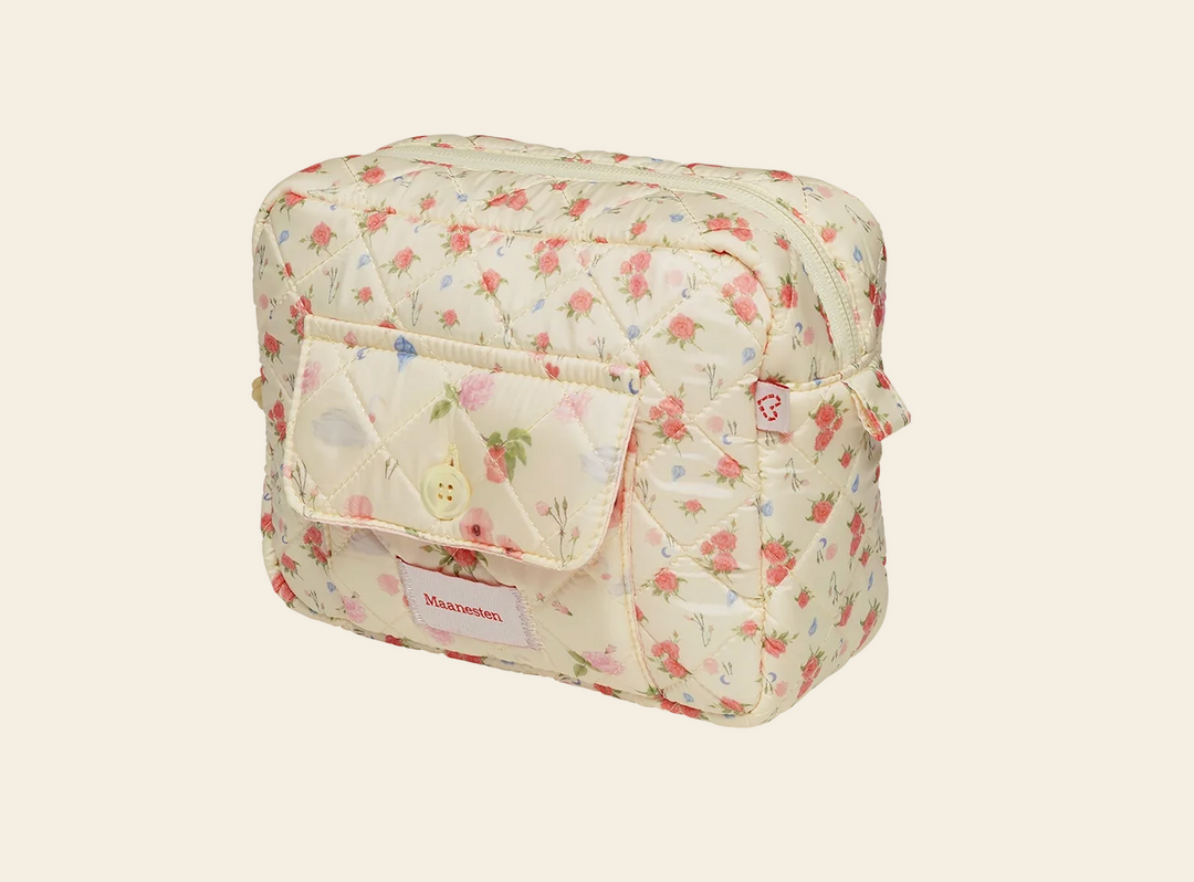 MAANESTEN Kosmetiktasche, Klein, mit Tasche, Rosen, Beige