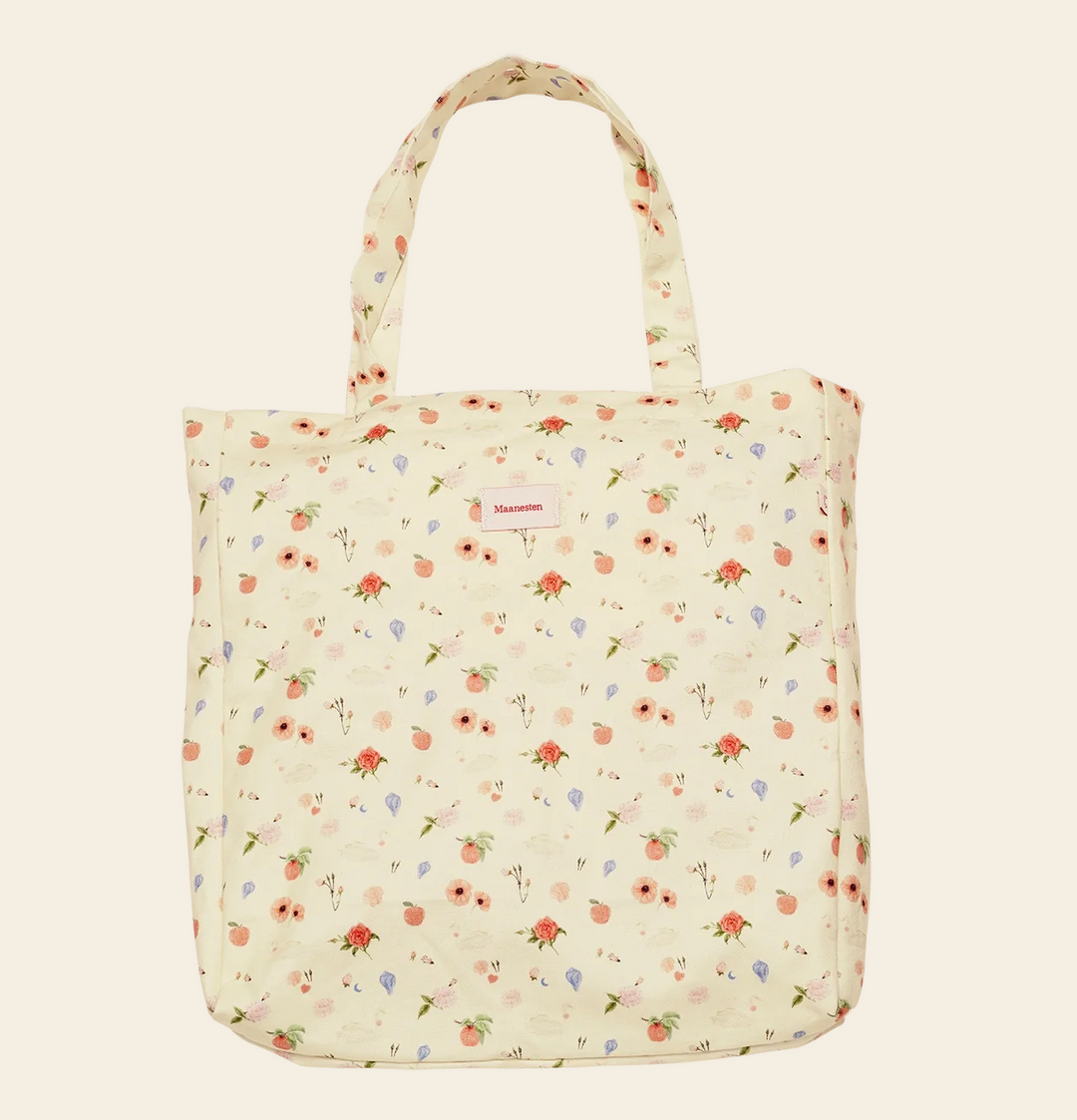 MAANESTEN Totebag, Rosen, Beige