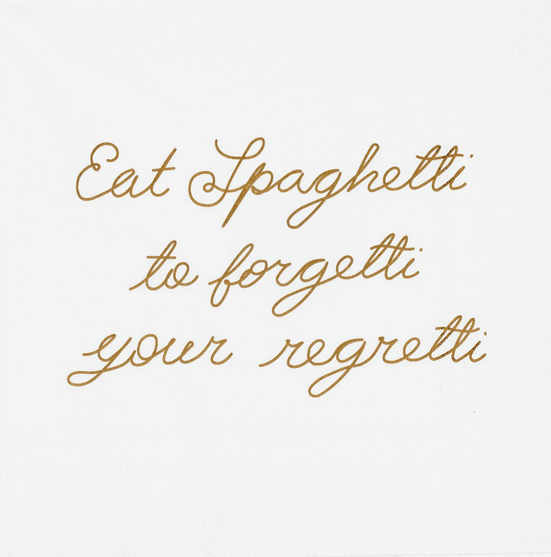 Räder, Servietten, Eat Spaghetti