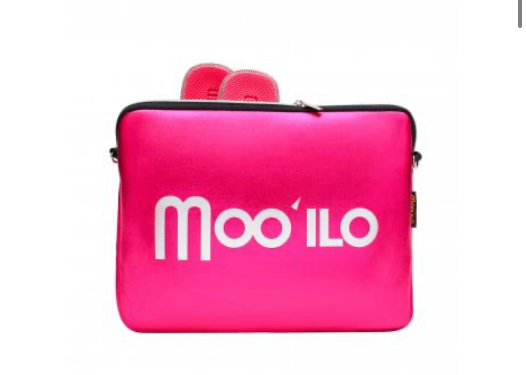 MOO ILO Tasche Clutch Neopren Pink/Silber