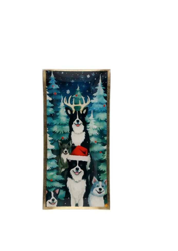 GIFTCOMPANY Weihnachtsteller Hunde