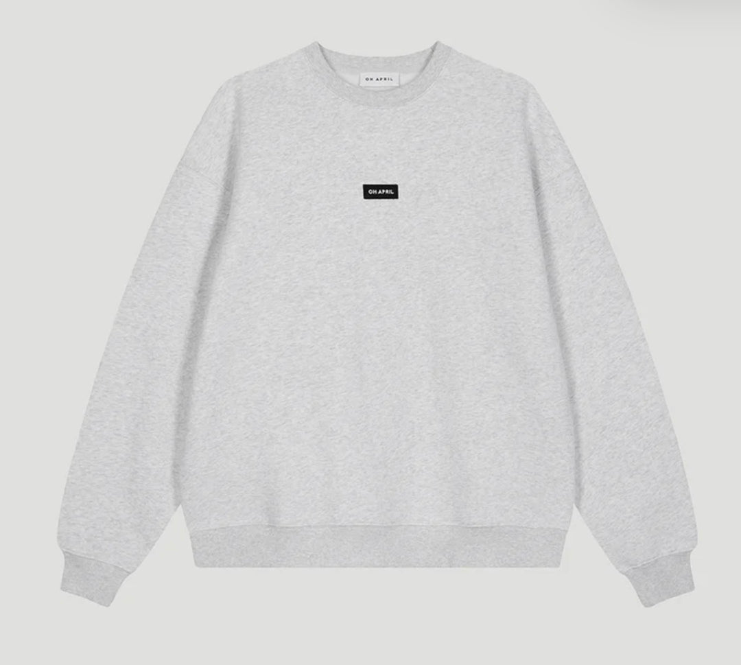 OH APRIL Oversized Sweater Hellgrau