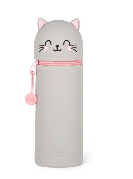 LEGAMI 2-in-1-Federmäppchen aus Silikon - Kawaii KATZE
