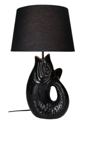 GIFTCOMPANY, Monsieur Carafon, Fisch, Lampe, Farbe Schwarz, groß