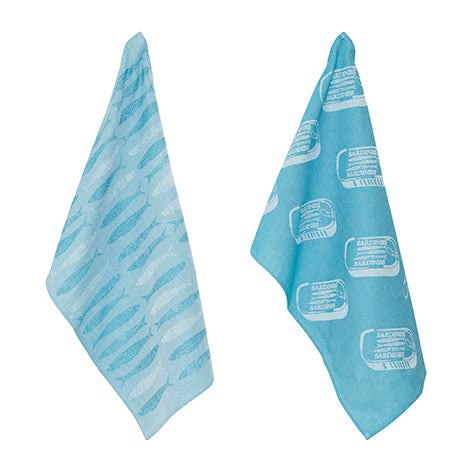 PAD CONCEPT GESCHIRRTUCH Sardine, 2er Set, Farbe Aqua Hellblau