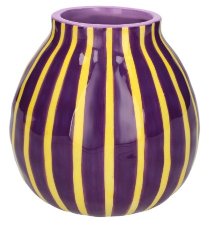 GIFTCOMPANY Vase Artisan, Farbe Lila/Gelb