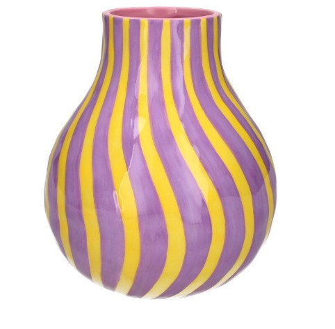 GIFTCOMPANY Vase Artisan, Farbe Flieder/Gelb