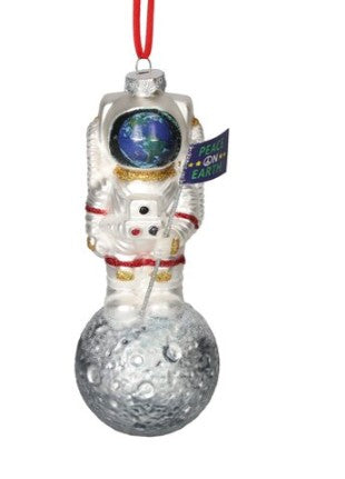 WEIHNACHTSKUGEL Astronaut mit Mond