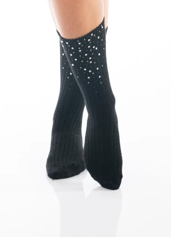 DAILYSOCKS Socken Marie mit Strass, Farbe Schwarz