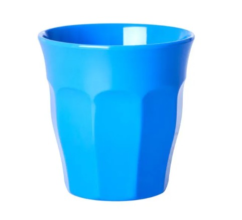 RICE Becher Melamin, Größe Medium, BLAU
