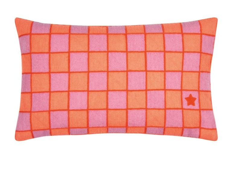 PAD CONCEPT Kissenhülle, mit oder ohne Füllung, CHESS Orange/Neon Rosa 30x50