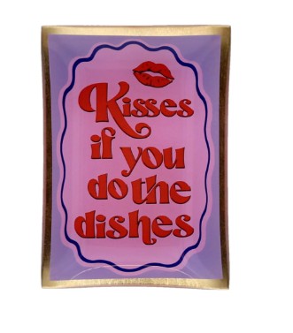 GIFTCOMPANY, Glasteller KISSES IF YOU DO THE DISHES