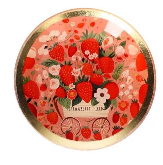GIFTCOMPANY Glasteller Loveplates STRAWBERRY FIELDS Erdbeere