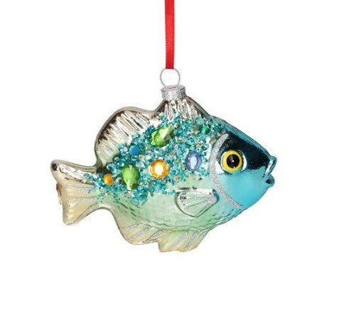 WEIHNACHTSKUGEL Blauer Fisch