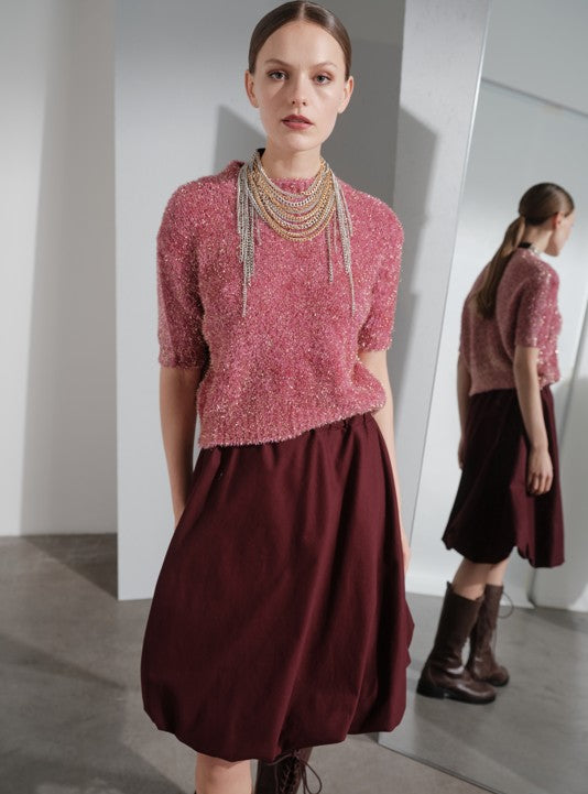 FLOOR Pullover Golden Fuxia