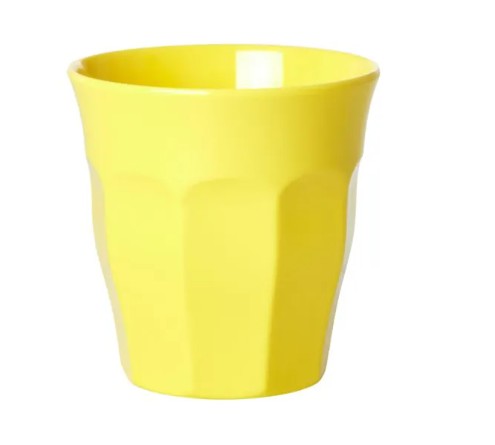 RICE Becher Melamin, Größe Medium, GELB