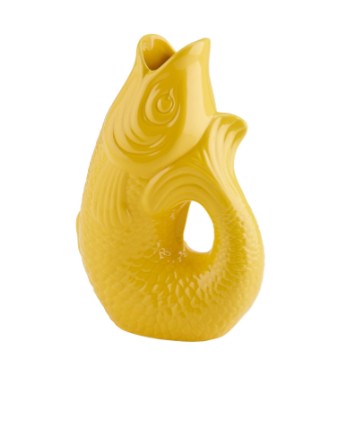 GIFTCOMPANY, Karaffe Fisch Vase Monsieur Carafon, Größe S, Farbe Gelb