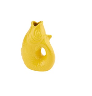 GIFTCOMPANY, Karaffe Fisch Vase Monsieur Carafon, Größe XS, Farbe Gelb