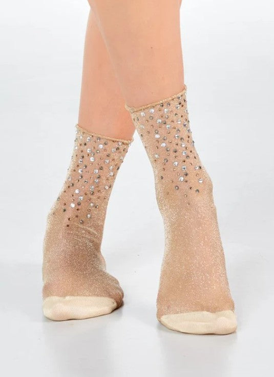 DAILYSOCKS Glitzersocken Laila, Farbe Gold