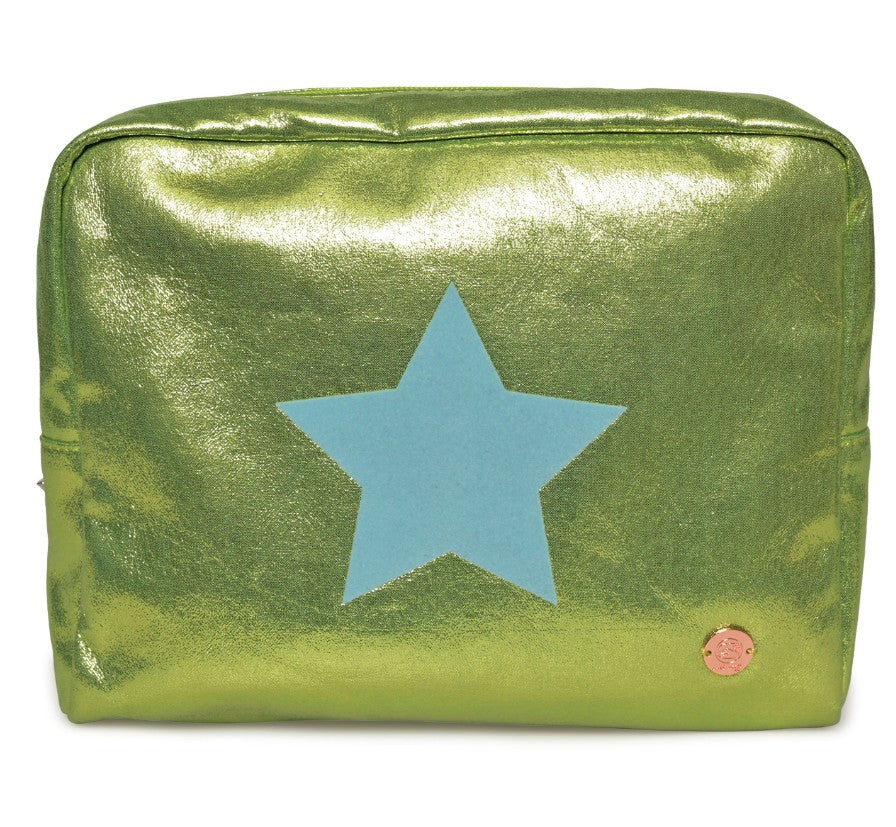 CUTE STUFF Kosmetiktasche Star Grün/Blau