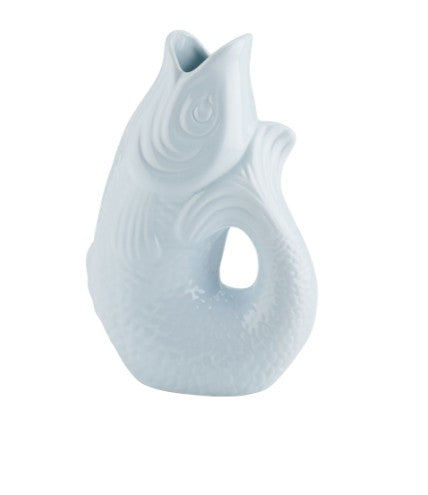 GIFTCOMPANY, Karaffe Fisch Vase Monsieur Carafon, Größe L, Farbe Hellblau
