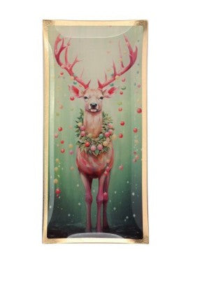 GIFTCOMPANY, Glasteller Hirsch Weihnachten