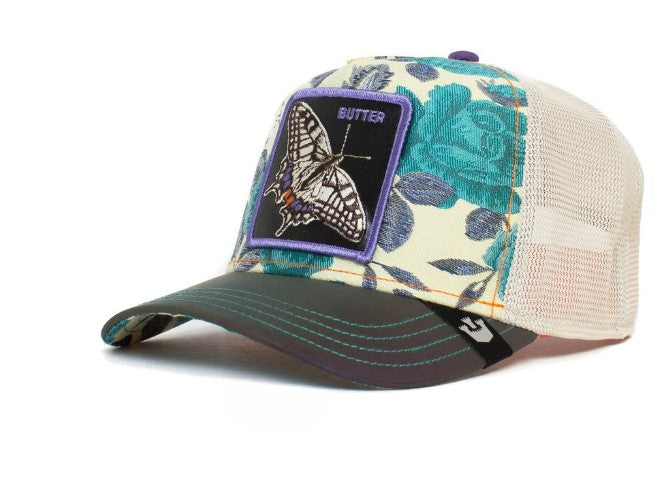 GOORIN BROS Trucker Baseball Cap Schmetterling BUTTER, Farbe Blau/Lila