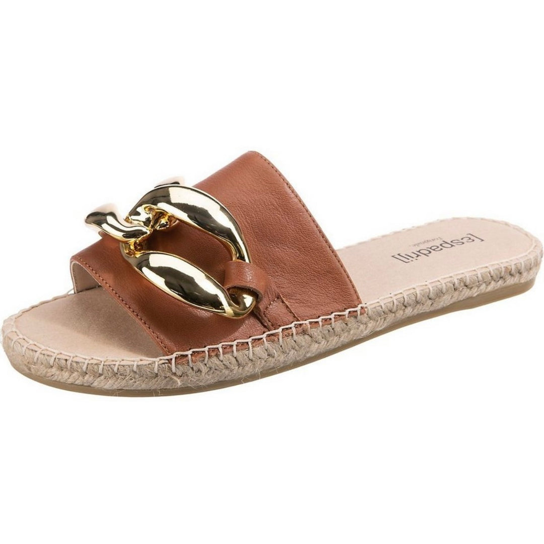 ESPADRIJ L´ORIGINALE Sandale Chain, Farbe Cognac
