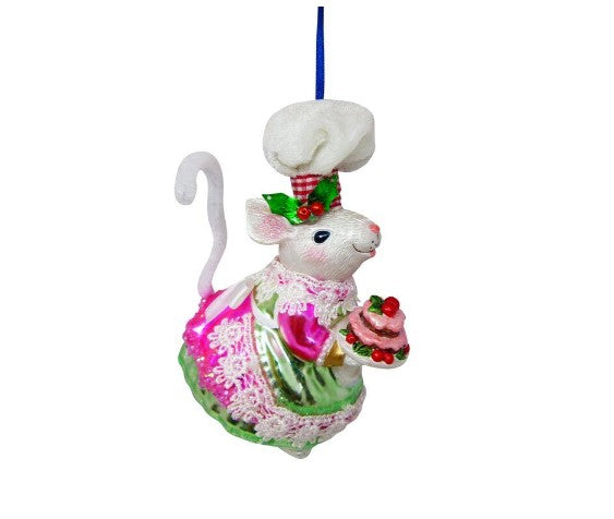 WEIHNACHTSKUGEL Maus Beruf Konditorin
