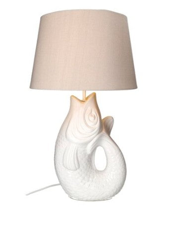 GIFTCOMPANY, Monsieur Carafon, Fisch, Lampe, Farbe Weiß, groß