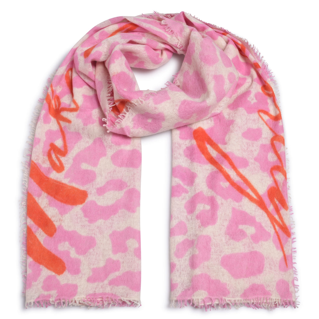 CUTE STUFF Cashmere Schal Leo Priority in Strawberry Rosa