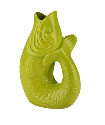 GIFTCOMPANY, Karaffe Fisch Vase Monsieur Carafon, Größe L, Farbe Lime Grün