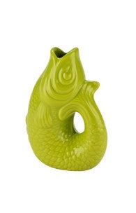 GIFTCOMPANY, Karaffe Fisch Vase Monsieur Carafon, Größe XS, Farbe Lime Grün