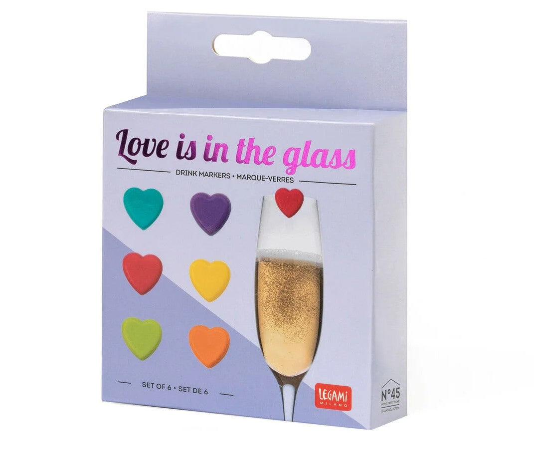 LEGAMI Set mit 6 Glasmarker Love is in the glass