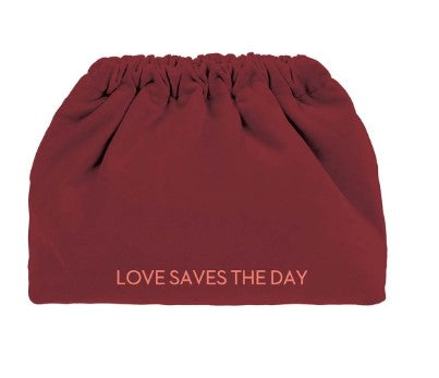 SORBET ISLAND Tasche Clutch "LOVE SAVES THE DAY", Farbe Burgundy