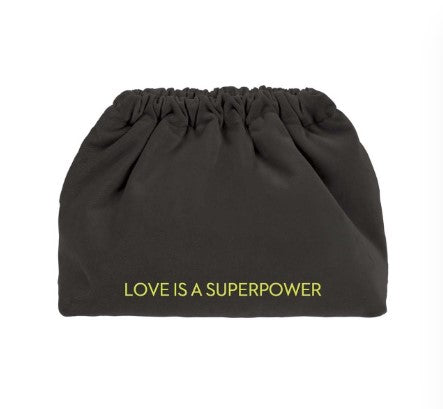 SORBET ISLAND Tasche Clutch "LOVE IS A SUPERPOWER", Farbe Anthra
