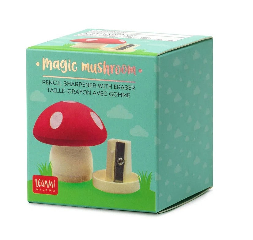 LEGAMI Magic Mushroom PILZ Spitzer mit Radiergummi