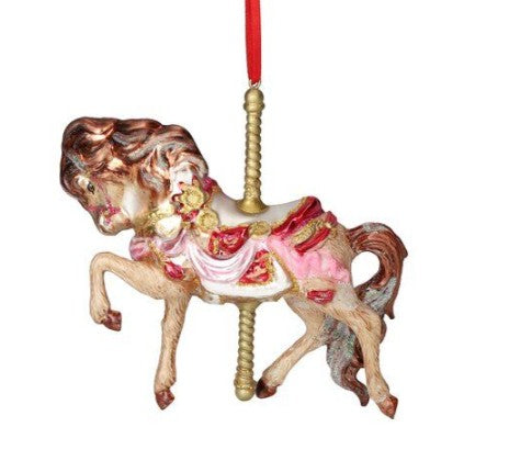 WEIHNACHTSKUGEL Karussell Pferd