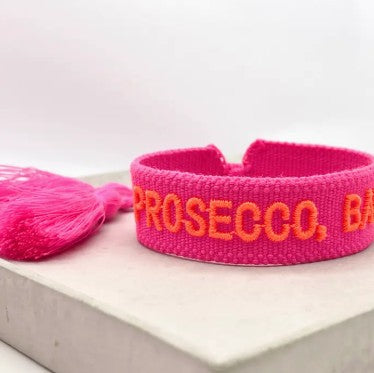 STATEMENT ARMBAND aus Stoff PROSECCO, BABY!